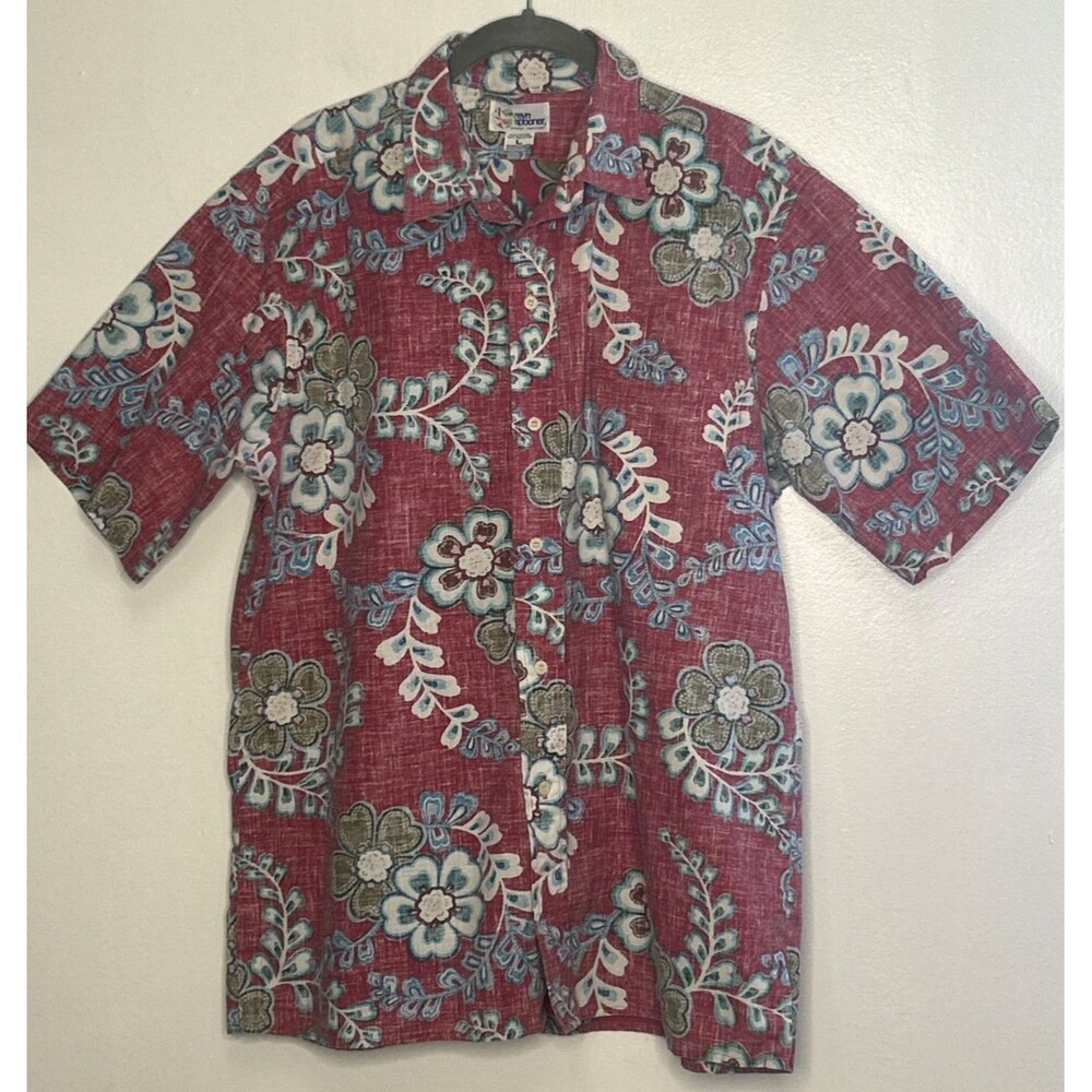 90'S Reyn Spooner swimsuit tag bikini tag all-over floral print Hawaiian Large